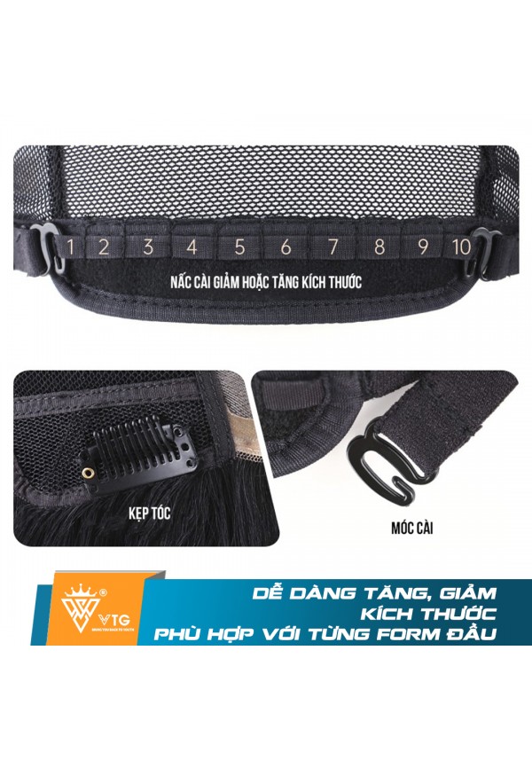 Tóc Giả Nam Trùm Nguyên Đầu - VTG C01